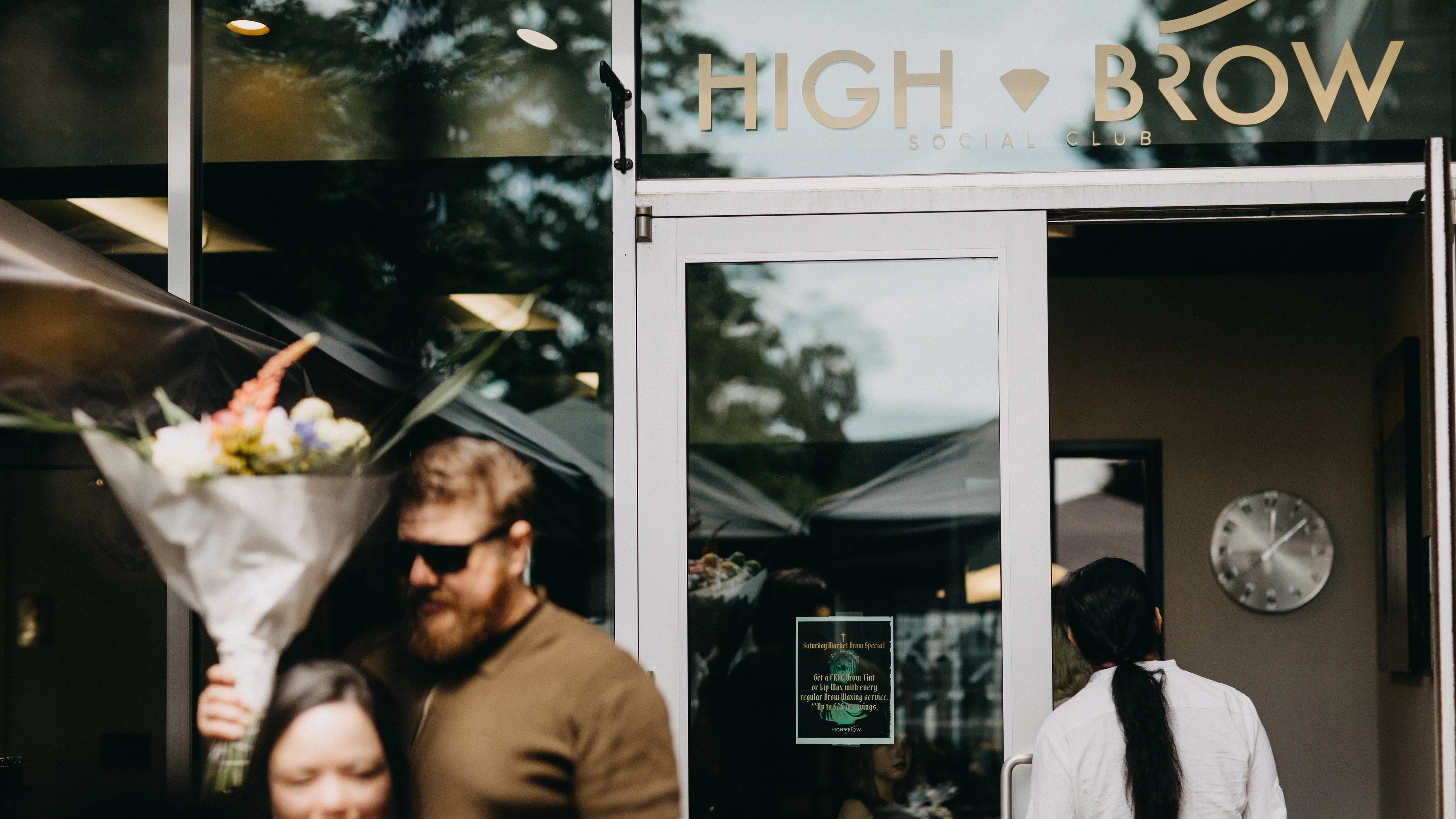 The front door of High Brow Social Club